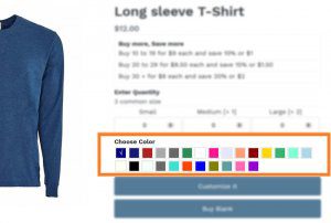 Product Page Color View Setting