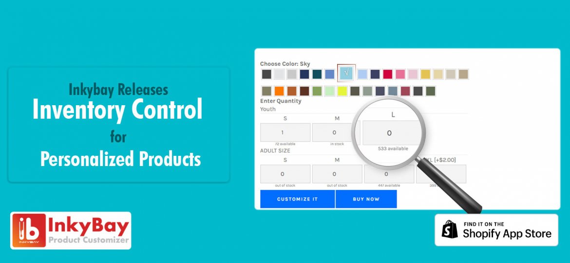 Inkybay release inventory control for personalized products