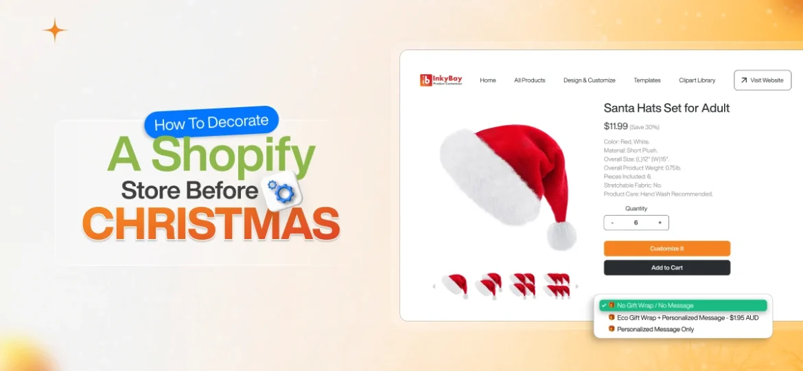 how to decorate a shopify store before christmas